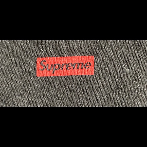 Supreme Hanes T-shirt Black Size Large - Picture 2 of 3